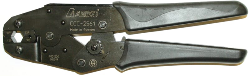 Abiko Crimping tool for coaxial connectors, UHF (CCC 2561)