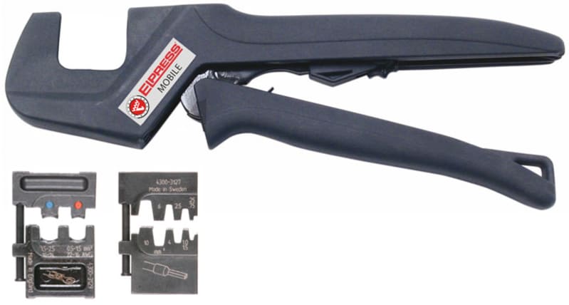 Elpress Mobile Installation Universal Crimping Pliers with 2 Interchangeable Dies