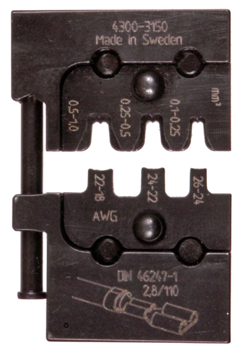 Elpress Roll-crimp die jaw for uninsulated connectors (ORB0110)