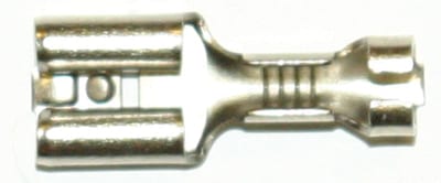 Abiko B 2507 FL Uninsulated Flat Receptacle, 6.3 × 0.8 mm