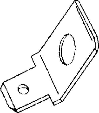 Abiko B 0457 H 4 Uninsulated Flat-Tab Screw Terminal M4