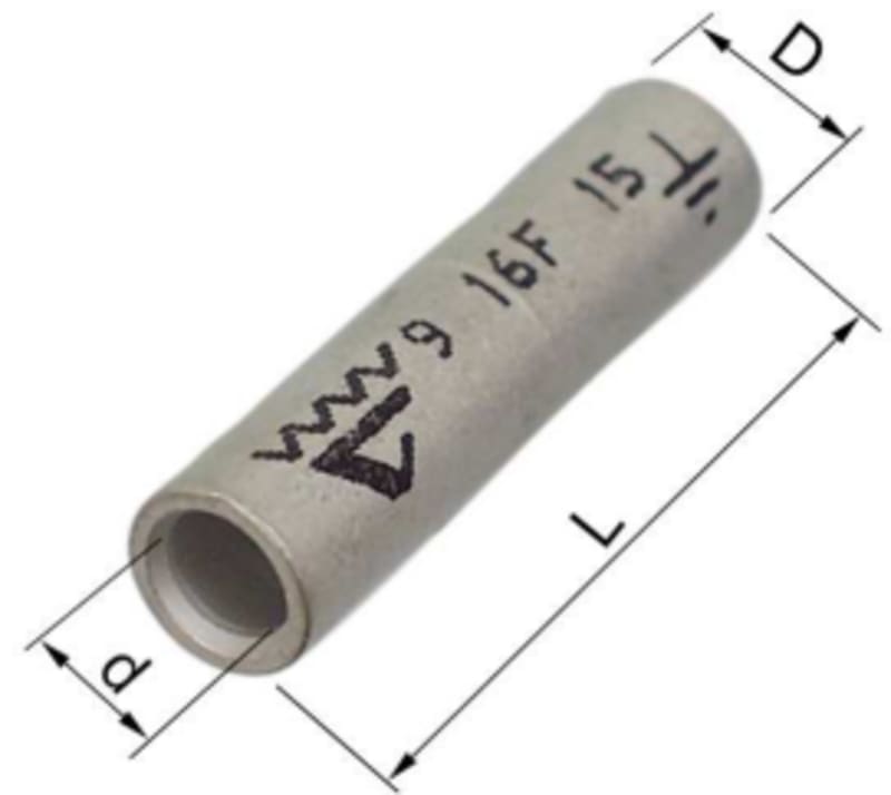 Elpress KSF16M Copper Compression Through Connector 16 mm², Central Partition