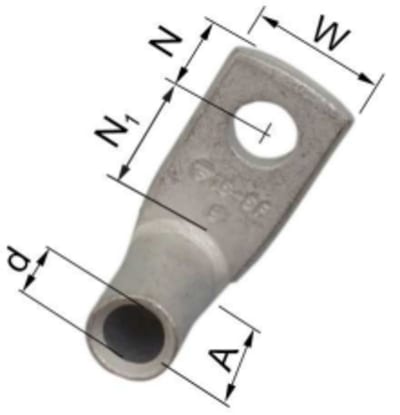 Elpress KRF95-16-90GR Copper 90° Angled Tube Cable Lug 95 mm² M16