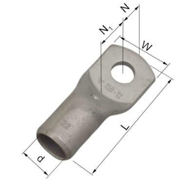 Elpress Compression cable lug, KRF-series, 240 mm², M16 stud