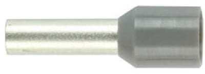 Abiko Insulated Wire-End Ferrule 4 mm² Grey long barrel