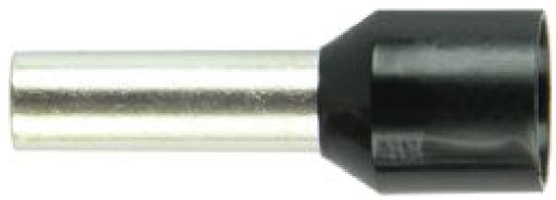 Abiko Insulated Wire-End Ferrule 6 mm² Black long barrel
