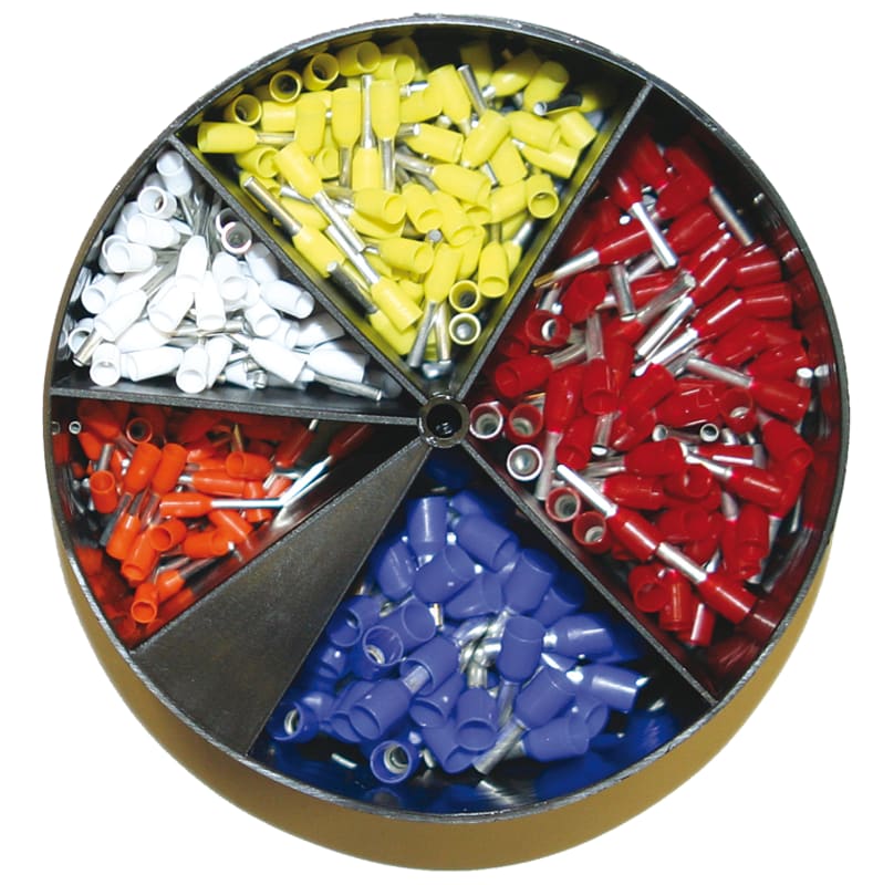 Abiko Wire-end ferrule assortment, insulated, 0.5–2.5 mm² (2017315)