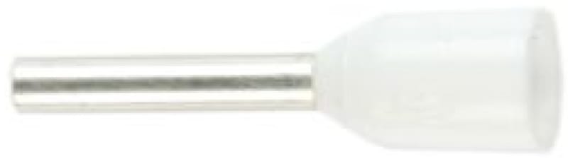 Abiko Insulated Wire-End Ferrule 0.75 mm² White type C