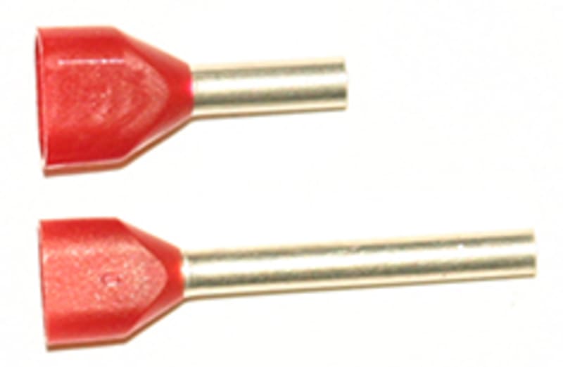 Abiko Insulated Twin Wire-End Ferrule 2×1.5 mm² 18 mm barrel
