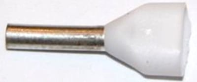 Abiko Insulated Twin Wire-End Ferrule 2×0.75 mm² long barrel
