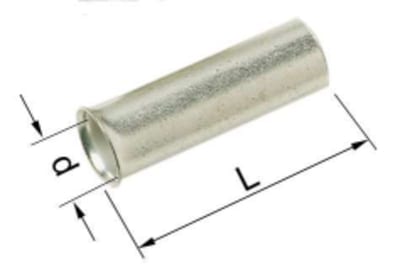 Elpress B1-12ET Uninsulated End Terminal, 1 mm²