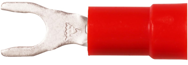 Elpress A1537G Insulated Flanged Fork (Spade) Terminal 0.5–1.5 mm² M3.5 (Red)