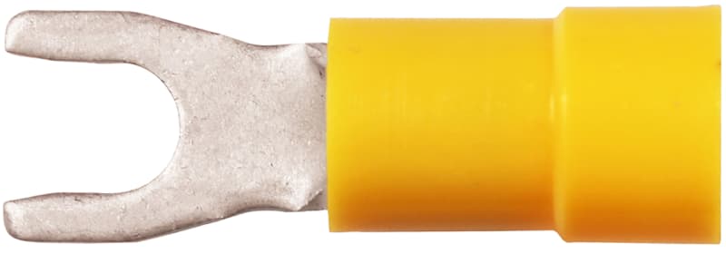 Elpress A4665G Insulated Flanged Fork (Spade) Terminal 4–6 mm² M6 (Yellow)