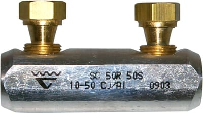 Elpress SC50R50S Shear-Bolt Splice Connector, 10-50 mm², Tin-Plated