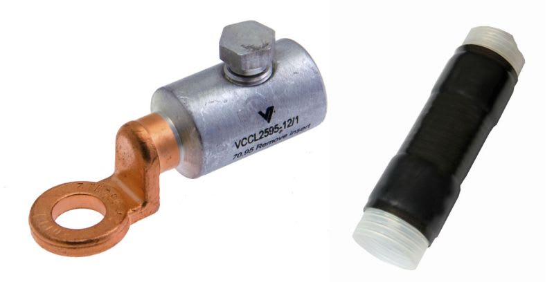 Cable lug Bi 25-95X12 m/sleeve (2018360)