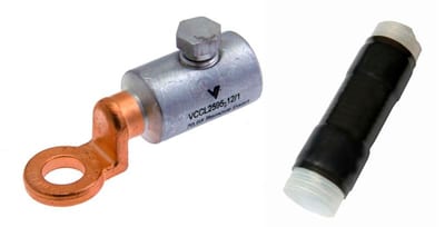 Cable lug Bi 25-95X12 m/sleeve