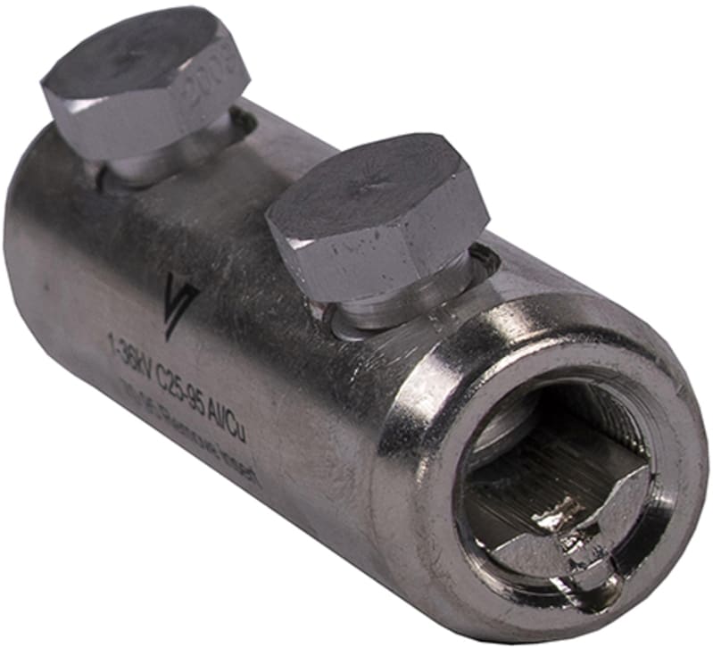 Melbye 1-36kV Screw Splice Sleeve C25-95 Al/Cu Two-Bolt