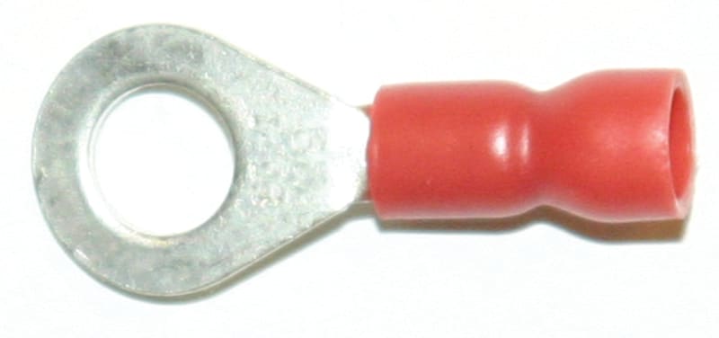 Abiko A 1543 R Insulated Ring Terminal 1.5 mm² M4 (Red)