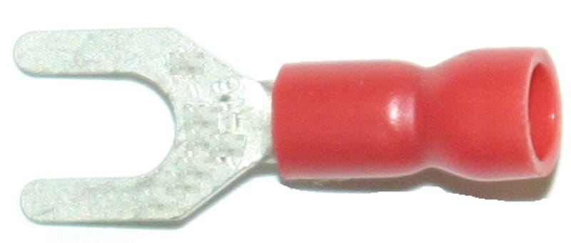 Abiko A 1565 G Insulated Fork Terminal 1.5 mm² M6 (Red)