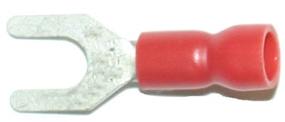 Abiko A 1565 G Insulated Fork Terminal 1.5 mm² M6 (Red)