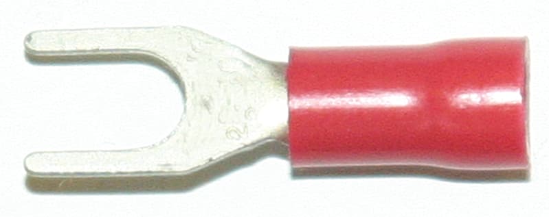 Abiko A1537GS Insulated Narrow Fork (Spade) Terminal 0.5–1.5 mm² M3 (Red)