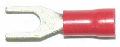Abiko A1537GSL Insulated Narrow Long Fork (Spade) Terminal 0.5–1.5 mm² M3 (Red)