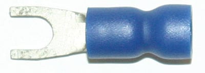 Abiko A2537GS Insulated Narrow Fork (Spade) Terminal 1.5–2.5 mm² M3.5 (Blue)