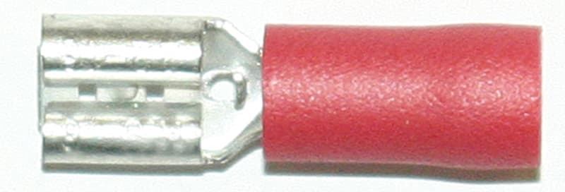 Abiko A 0503 FL 5 Insulated Flat Receptacle 0.5–1.5 mm², 2.8 × 0.5 mm (Red)
