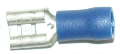 Abiko A 2507 FL Insulated Flat Receptacle 1.5–2.5 mm², 6.3 × 0.8 mm (Blue)
