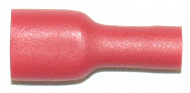 Abiko A 1504 FLF Fully-Insulated Flat Receptacle 0.5–1.5 mm², 4.8 × 0.8 mm (Red)