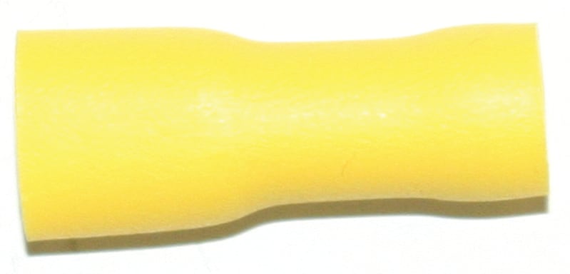 Abiko A 4607 FLF Fully-Insulated Flat Receptacle 4–6 mm², 6.3 × 0.8 mm (Yellow)