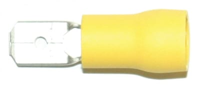 Abiko A 4607 H Insulated Flat Tab 4–6 mm², 6.3 × 0.8 mm (Yellow)