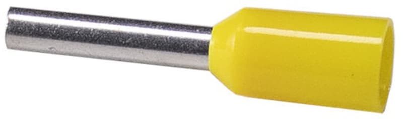 Melbye A1-8ET Insulated Wire-End Ferrule, 1 mm² / 8 mm (Yellow)
