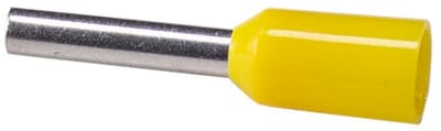 Melbye A1-8ET Insulated Wire-End Ferrule, 1 mm² / 8 mm (Yellow)