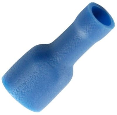 Fully Insulated Blade Receptacle, Female, 1.5–2.5 mm², 6.35 × 0.8 mm, Blue