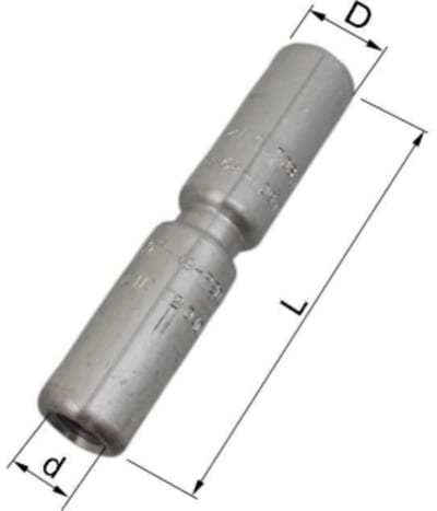 Elpress AS630A-1 Aluminium Compression Through Connector 630 mm²