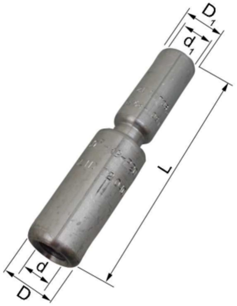 Elpress AS95-70 Aluminium Compression Through Connector 95 mm² / 70 mm²