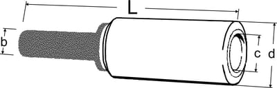 Abiko AKP240 Aluminium-Copper Bimetallic Pin Socket — 240 mm² Al Conductor, 19.8 mm Cu Pin