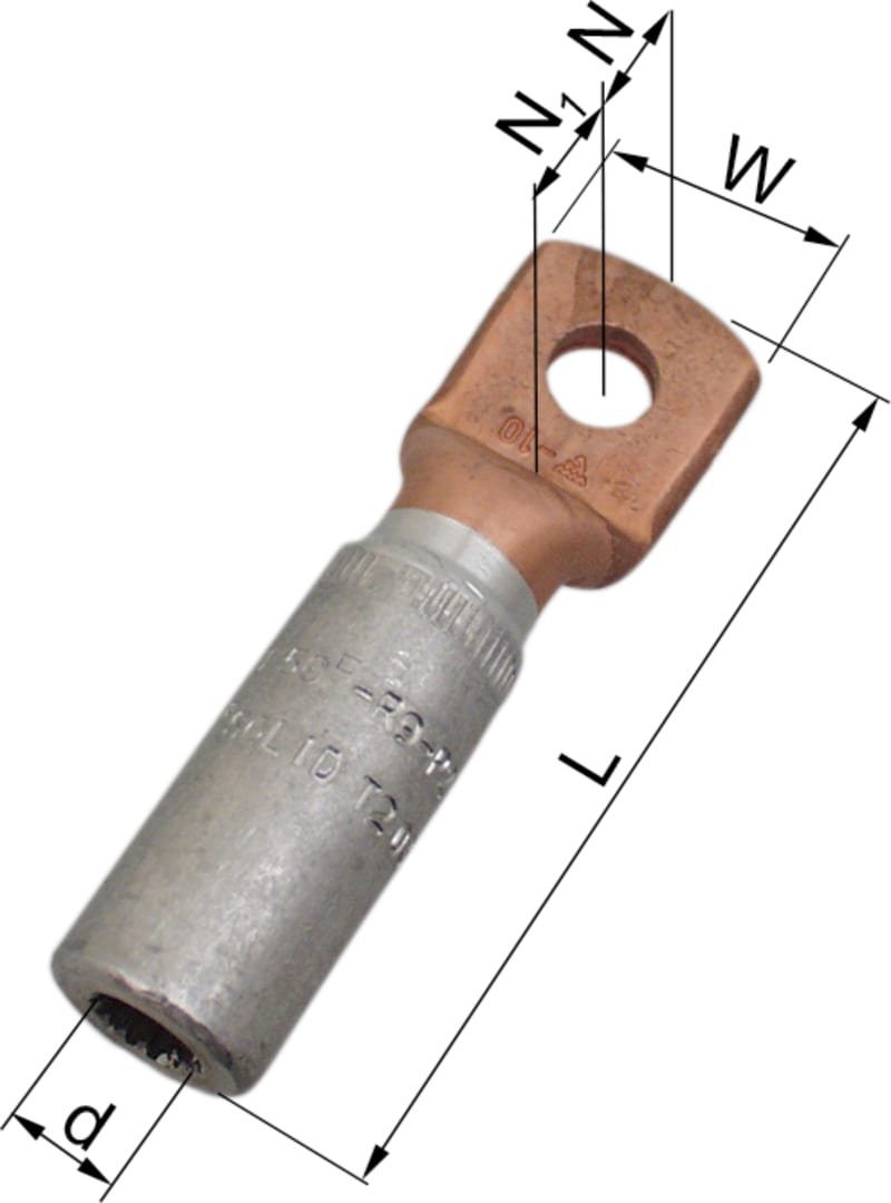 Elpress AKK300-12 Aluminium-Copper Bimetallic Compression Cable Lug 300 mm² M12
