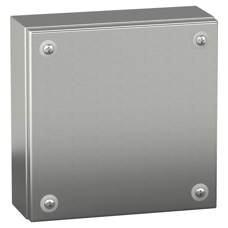 Schneider Electric Stainless steel wall mounted industrial box, PanelSeT SBX, 300X300X120 mm, IP66 NSYSBX303012