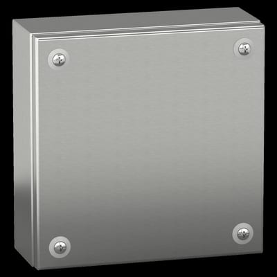Schneider Electric Stainless steel wall mounted industrial box, PanelSeT SBX, 300X300X120 mm, IP66 NSYSBX303012