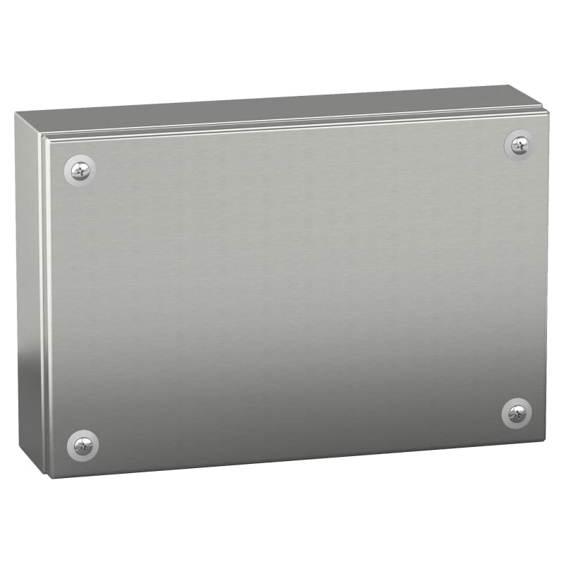 Schneider Electric Stainless steel wall mounted industrial box, PanelSeT SBX, 200X300X80 mm, IP66 NSYSBX20308