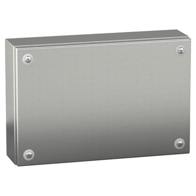Schneider Electric Stainless steel wall mounted industrial box, PanelSeT SBX, 200X300X80 mm, IP66 NSYSBX20308