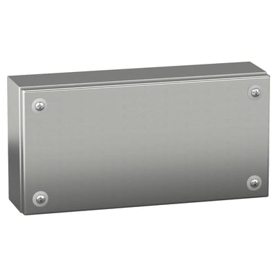 Schneider Electric Stainless steel wall mounted industrial box, PanelSeT SBX, 150X300X80 mm, IP66 NSYSBX15308