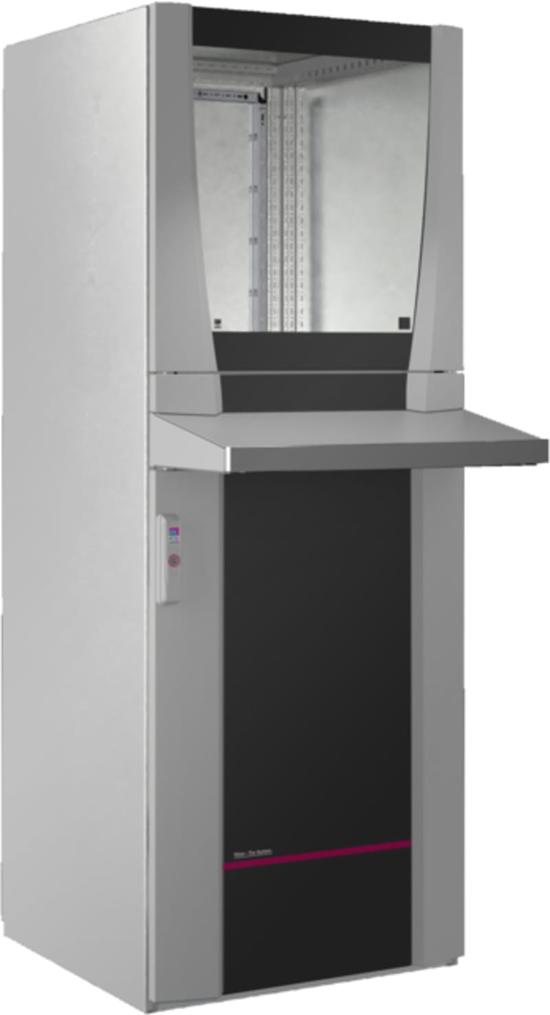 Rittal PC Enclosure System with Desk Section and Glazed Door 600 x 1600 x 636 mm (5366250)