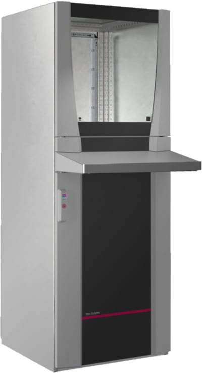 Rittal PC Enclosure System with Desk Section and Glazed Door 600 x 1600 x 636 mm