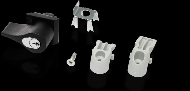 Rittal SZ 2577.010 Plastic Toggle Handle with E1 Lock Insert for AX/KX Enclosures