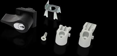 Rittal SZ 2577.010 Plastic Toggle Handle with E1 Lock Insert for AX/KX Enclosures