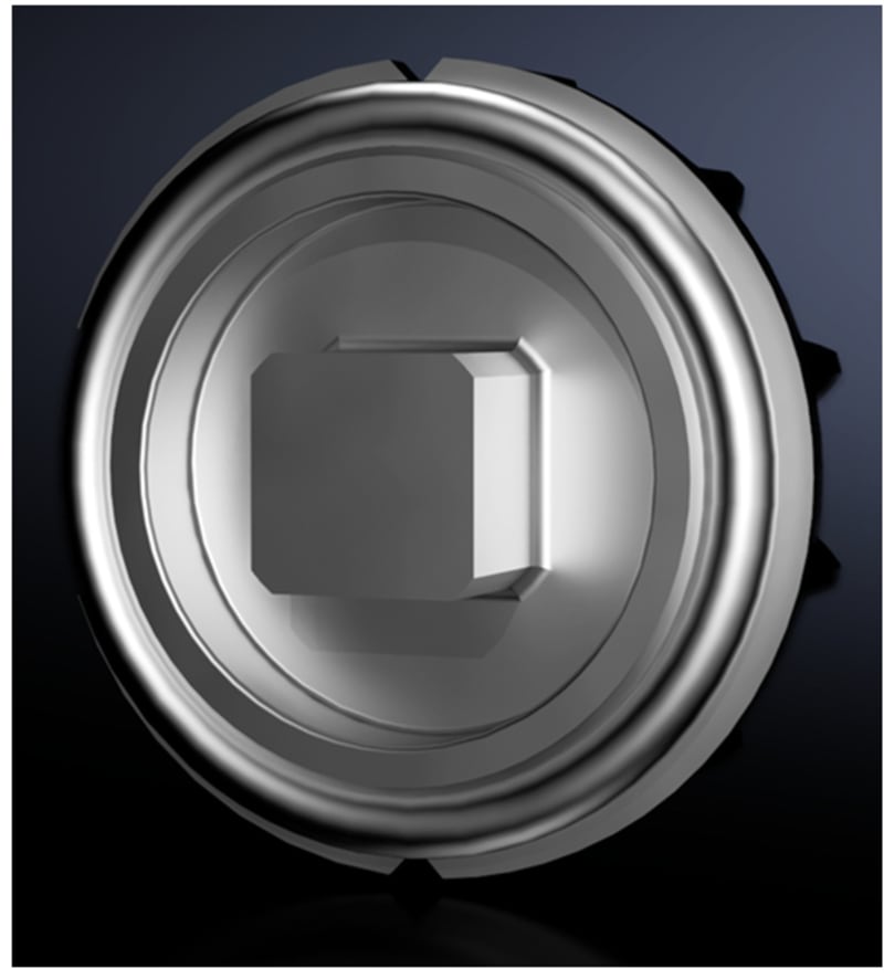 Rittal VX 8618.300 Lock Insert Type G Die-Cast Zinc 7 mm Square (8618300)