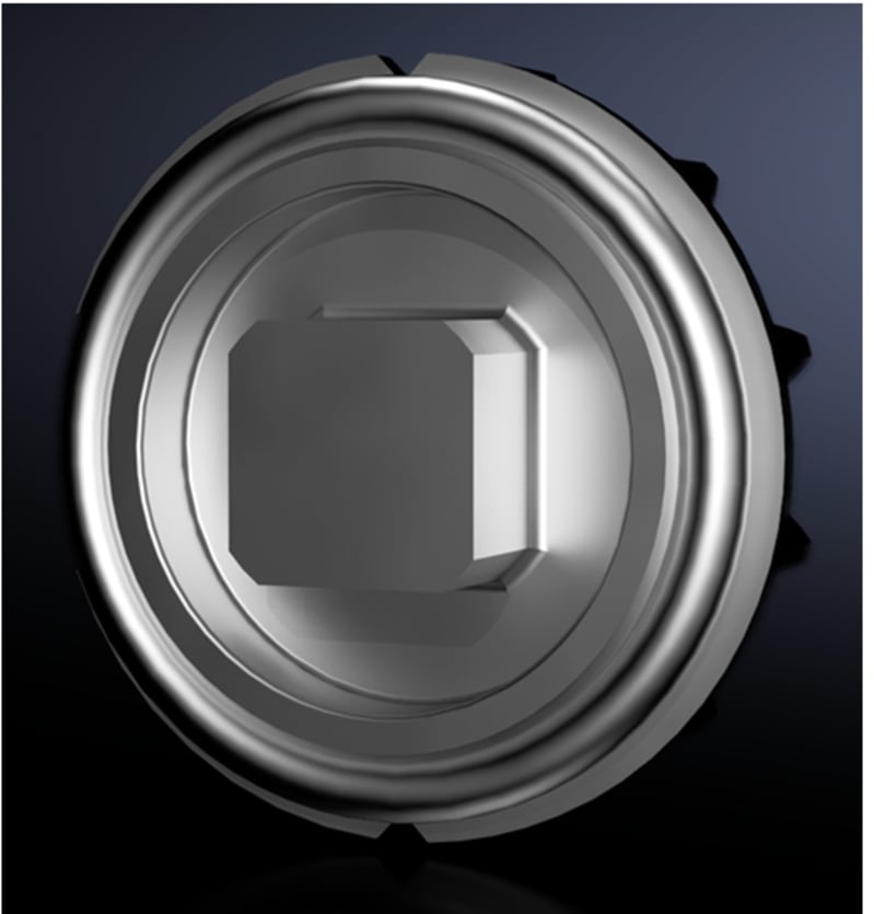 Rittal VX Lock Insert, Type G, 8 mm Square, Die-Cast Zinc (8618301)
